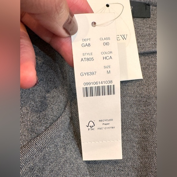 J. Crew Knit ponte blazer AT805 Gray Cotton Blend Jacket size M ,NWT - Picture 5 of 9